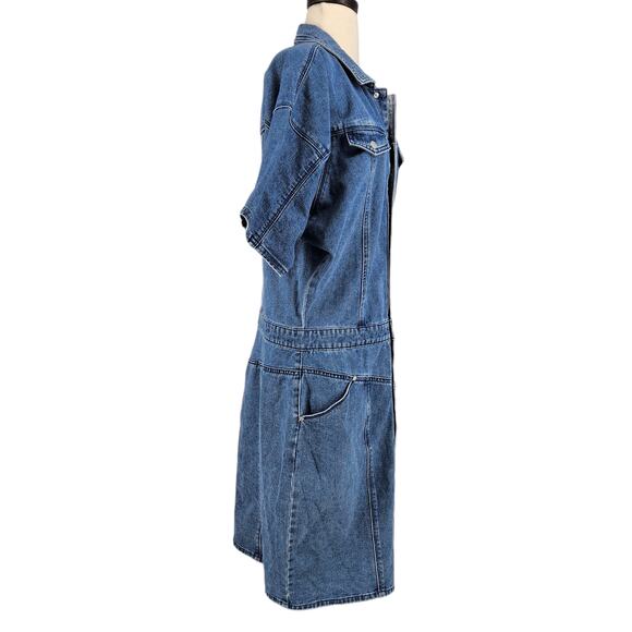 Gloria Vanderbelt X Christian Siriano Denim Dress Womens Size 14 - Picture 8 of 9